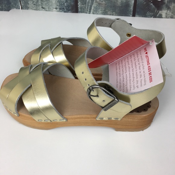 Hanna Andersson Clog Sandals Metallic Gold 33/1.5 - Picture 4 of 7